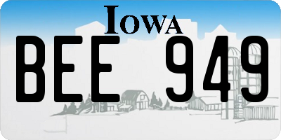 IA license plate BEE949