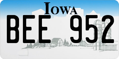 IA license plate BEE952