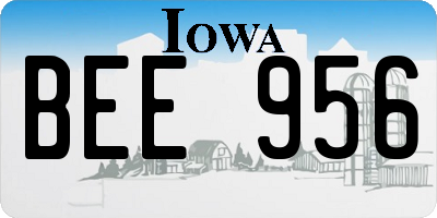 IA license plate BEE956