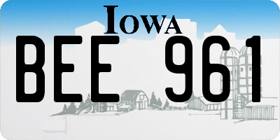IA license plate BEE961