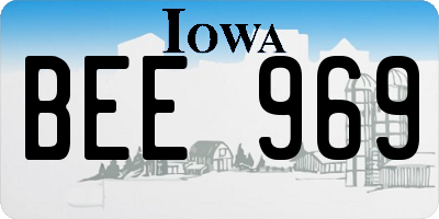 IA license plate BEE969