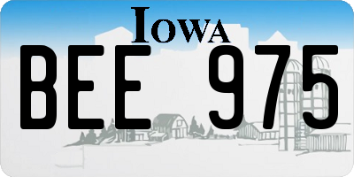IA license plate BEE975