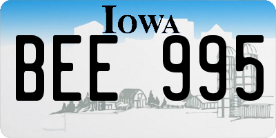 IA license plate BEE995