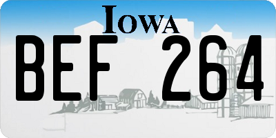 IA license plate BEF264