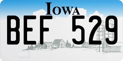IA license plate BEF529