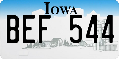 IA license plate BEF544