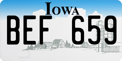 IA license plate BEF659