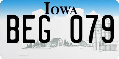 IA license plate BEG079