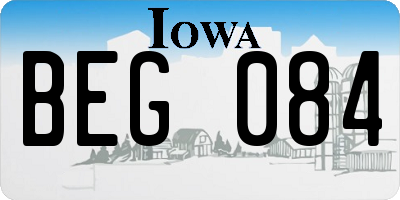 IA license plate BEG084