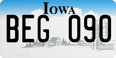 IA license plate BEG090