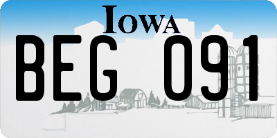 IA license plate BEG091