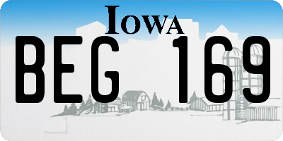 IA license plate BEG169