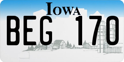 IA license plate BEG170
