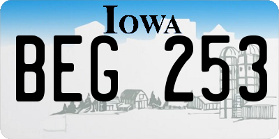 IA license plate BEG253