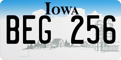 IA license plate BEG256