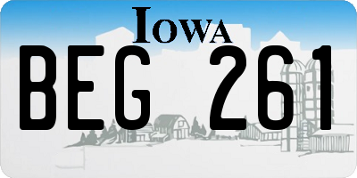 IA license plate BEG261