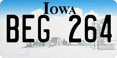 IA license plate BEG264
