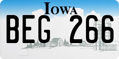 IA license plate BEG266