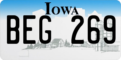 IA license plate BEG269