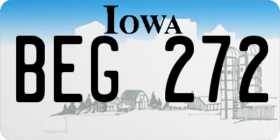 IA license plate BEG272