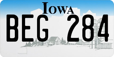 IA license plate BEG284