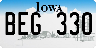 IA license plate BEG330