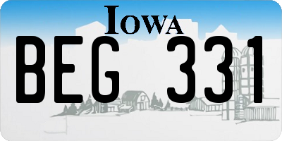 IA license plate BEG331