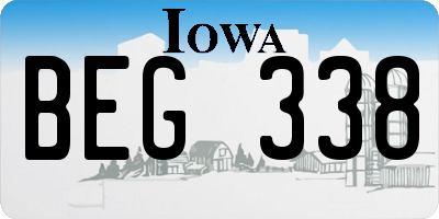 IA license plate BEG338