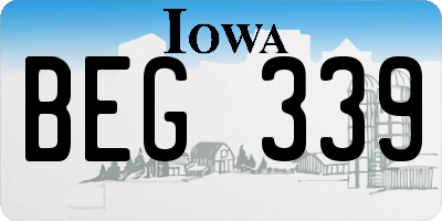 IA license plate BEG339