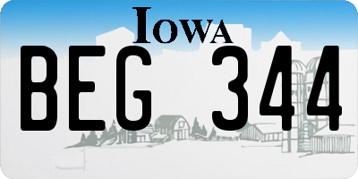 IA license plate BEG344