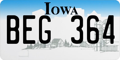 IA license plate BEG364