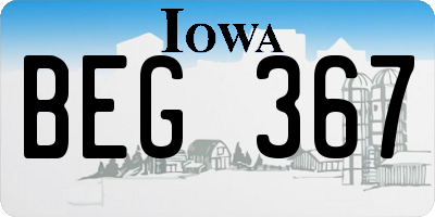 IA license plate BEG367