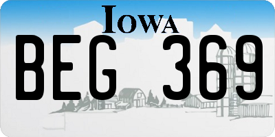 IA license plate BEG369