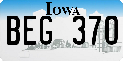 IA license plate BEG370