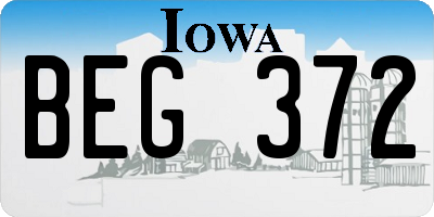 IA license plate BEG372