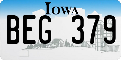 IA license plate BEG379