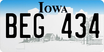 IA license plate BEG434