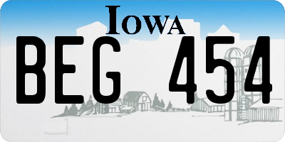 IA license plate BEG454