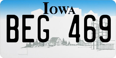 IA license plate BEG469