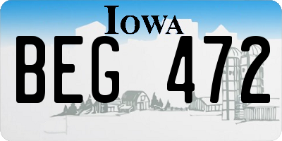 IA license plate BEG472