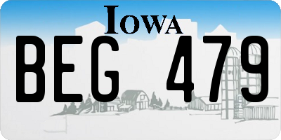 IA license plate BEG479