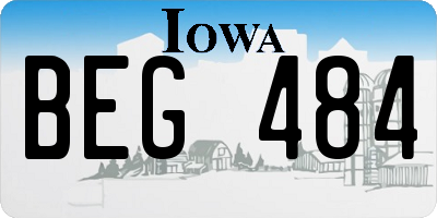 IA license plate BEG484