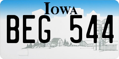 IA license plate BEG544