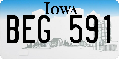 IA license plate BEG591