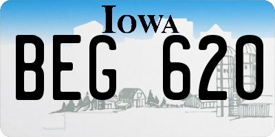 IA license plate BEG620