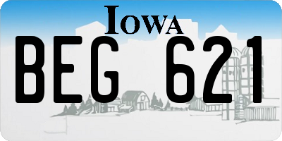 IA license plate BEG621