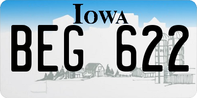 IA license plate BEG622