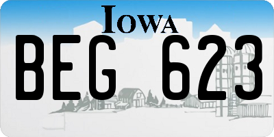 IA license plate BEG623