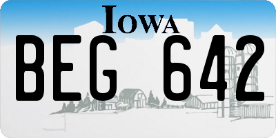 IA license plate BEG642