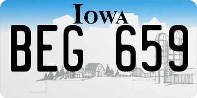 IA license plate BEG659